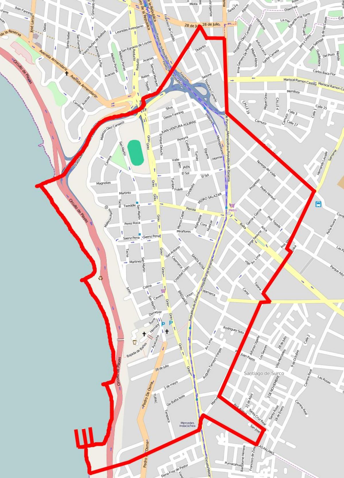 Mapa del barranc de Lima