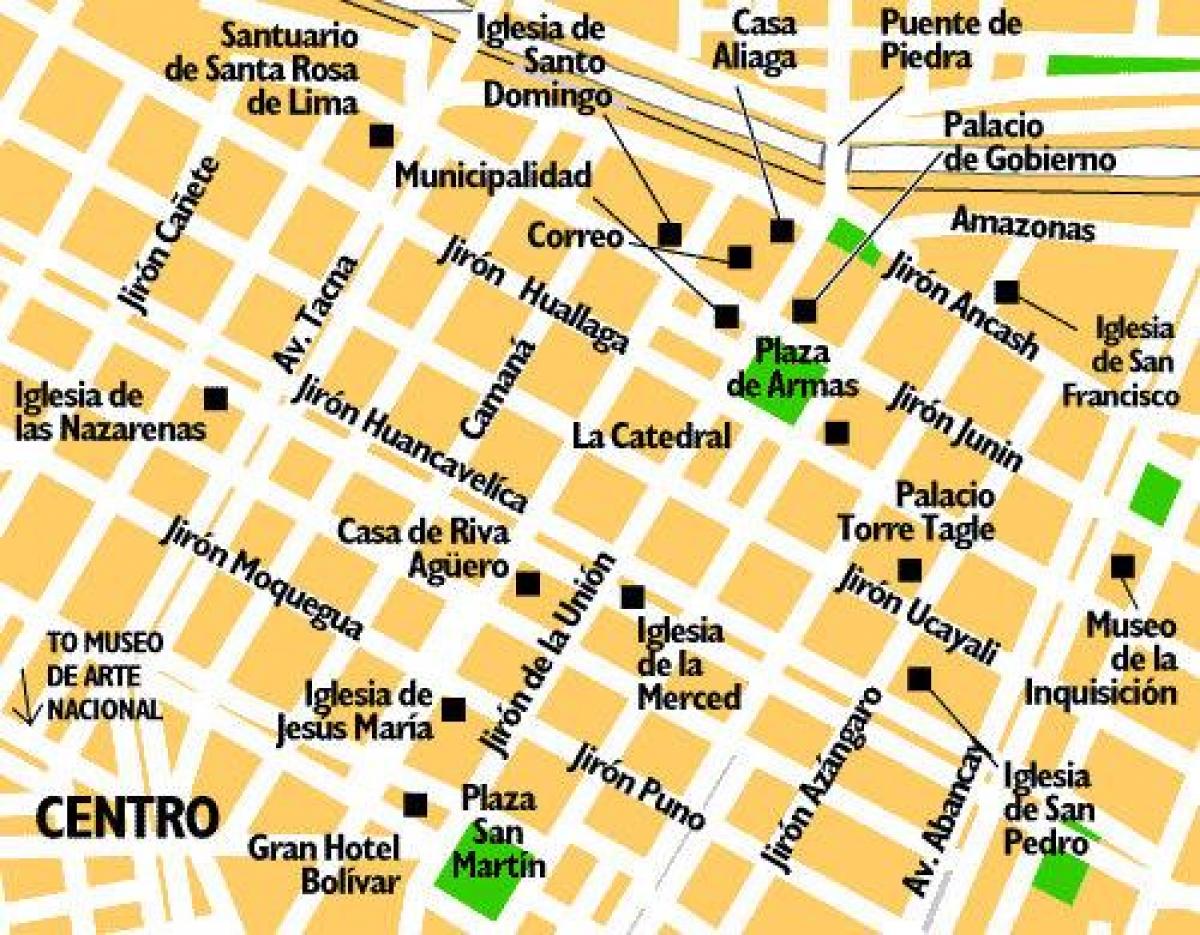 Mapa de la ciutat de Lima, perú