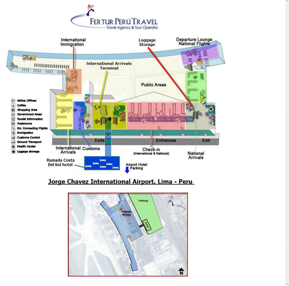 Lima aeroport internacional mapa