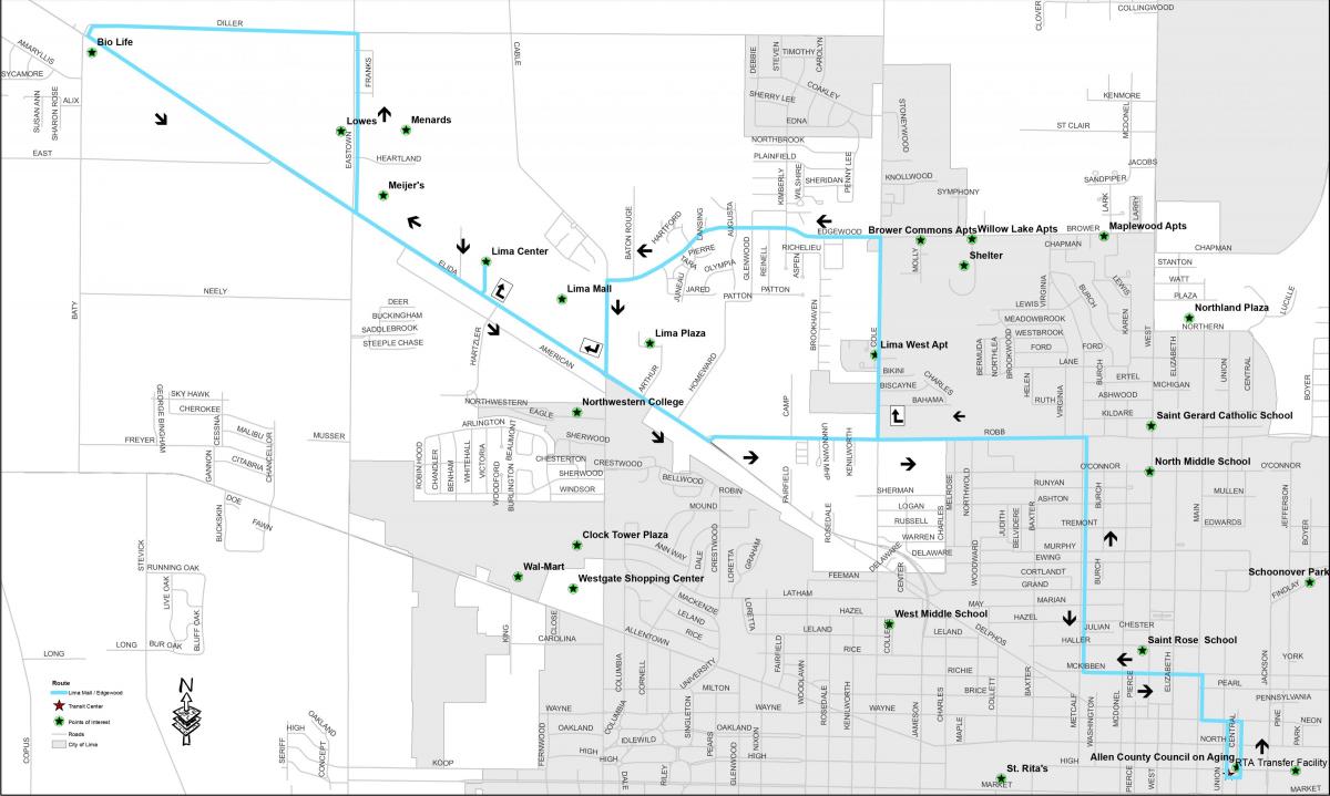 Mapa de Lima centre comercial