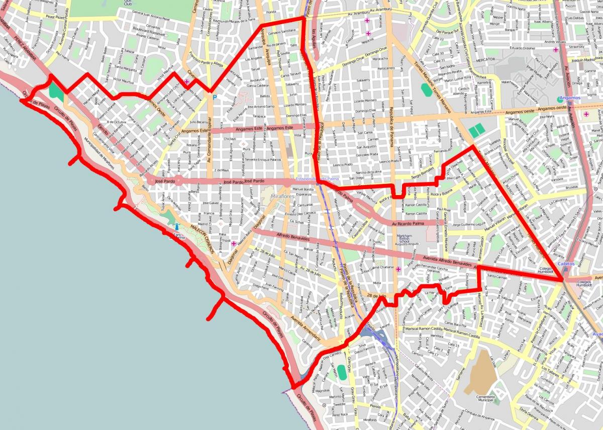 Miraflores de Lima mapa