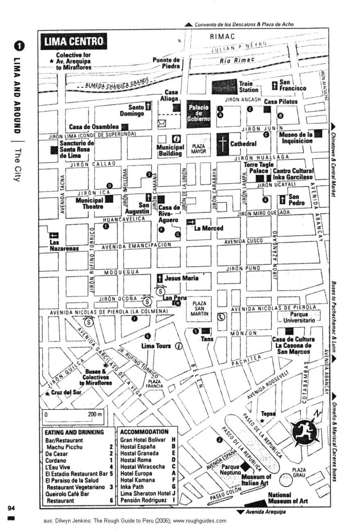 Mapa de Lima recorregut a peu