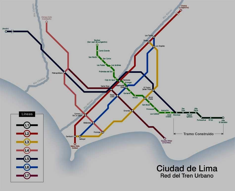Lima, perú metro mapa