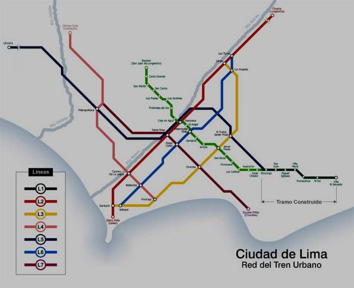 Lima, perú metro mapa
