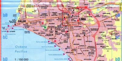 Mapa de Lima hop on hop off bus