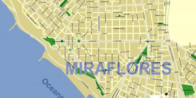 Mapa de miraflores de Lima a perú